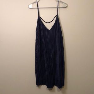 Navy Blue Ribbed Dress